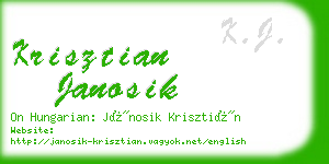 krisztian janosik business card